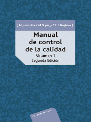 cover image of Manual de control de la calidad. Volumen 1